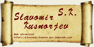 Slavomir Kušnorjev vizit kartica